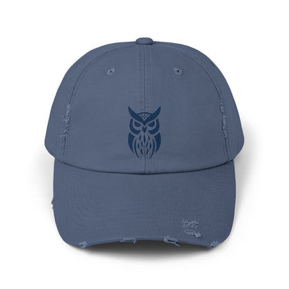 Stylish Owl Distressed Cap for Casual Vibes, Unisex Cap, Gift for Owl Lovers, Trendy Headwear, Perfect for Outdoor Adventures