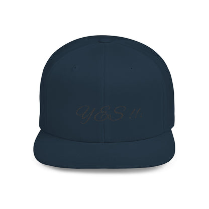 Stylish Flat Bill Snapback Hat - Trendy Yes!! Cap for Casual Outfits, Gift for Fashion Lovers, Unisex Headwear