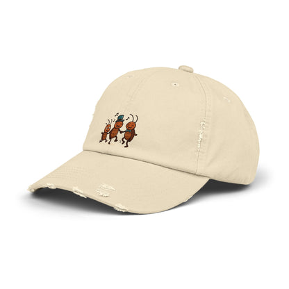 Distressed Graphic Cap, Casual Hat, Accessories for All Occasions, Trendy Headwear, Unique Gift for Fashion Lovers