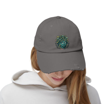 Medusa Distressed Cap | Unisex Fashion Hat, Vintage Look Cap, Perfect Gift for Summers, Festivals, Outdoor Activities, Everyday Wear