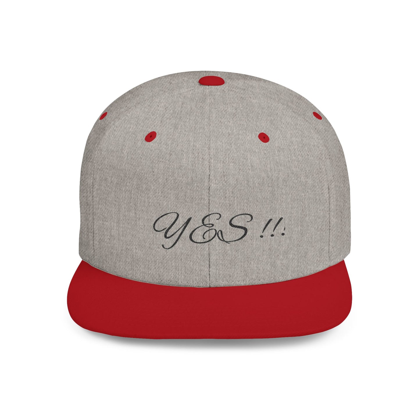 Stylish Flat Bill Snapback Hat - Trendy Yes!! Cap for Casual Outfits, Gift for Fashion Lovers, Unisex Headwear