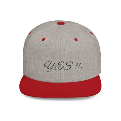 Stylish Flat Bill Snapback Hat - Trendy Yes!! Cap for Casual Outfits, Gift for Fashion Lovers, Unisex Headwear