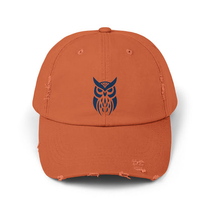 Stylish Owl Distressed Cap for Casual Vibes, Unisex Cap, Gift for Owl Lovers, Trendy Headwear, Perfect for Outdoor Adventures