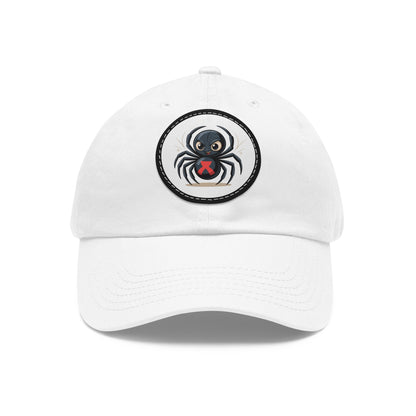 Dad Hat with Leather Patch (Round)
