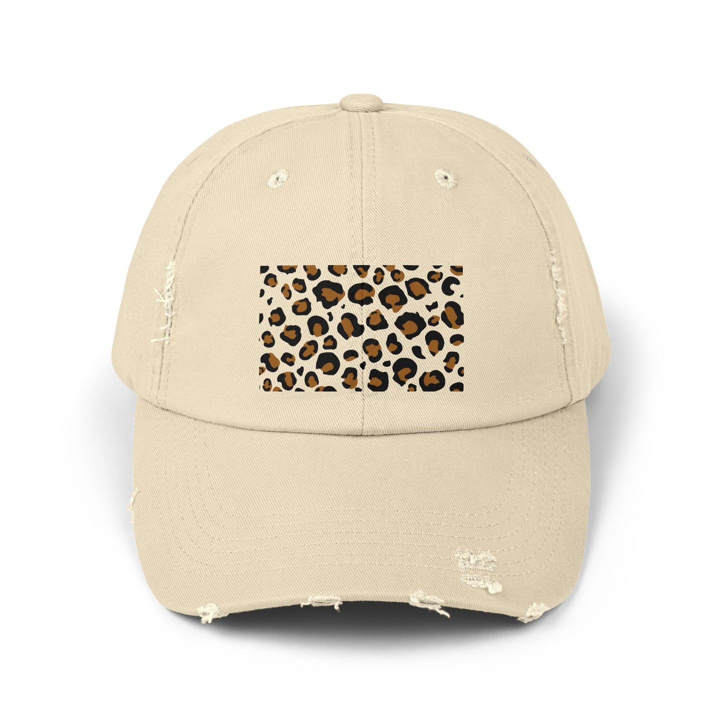 Distressed Leopard Print Cap | Trendy Unisex Hat for Casual Style, Summer Accessories, Outdoor Fun, Fashion Statement, Gift Idea