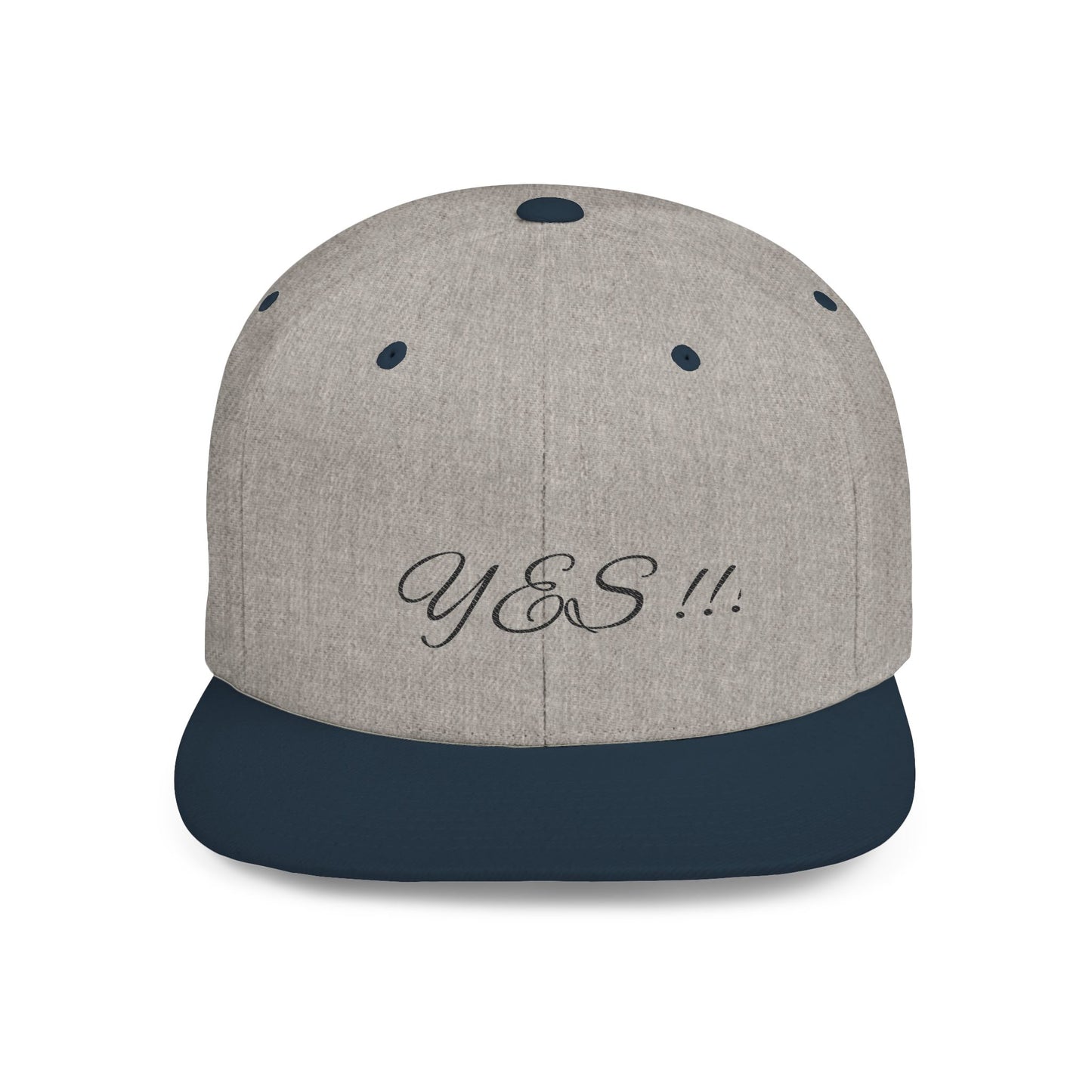 Stylish Flat Bill Snapback Hat - Trendy Yes!! Cap for Casual Outfits, Gift for Fashion Lovers, Unisex Headwear