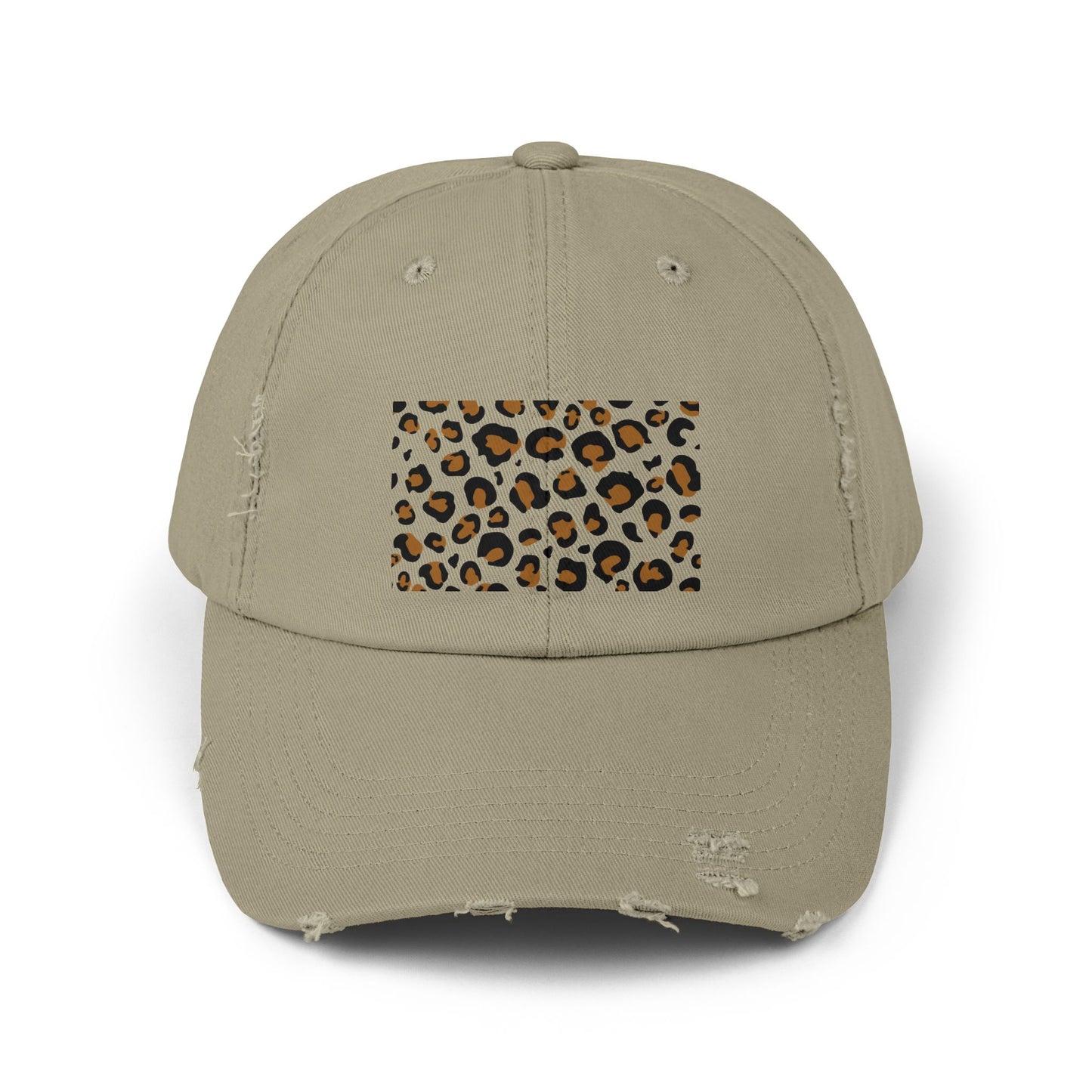 Distressed Leopard Print Cap | Trendy Unisex Hat for Casual Style, Summer Accessories, Outdoor Fun, Fashion Statement, Gift Idea