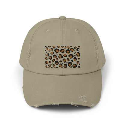 Distressed Leopard Print Cap | Trendy Unisex Hat for Casual Style, Summer Accessories, Outdoor Fun, Fashion Statement, Gift Idea