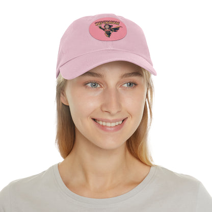 Supermom Dad Hat with Leather Patch, Gift for Moms, Cap for Superheroes, Mother's Day Gift, Casual Hat, Everyday Wear